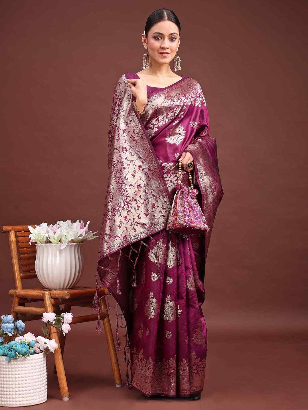 Dark Green Banarasi Silk Saree with Rich Zari Weaving & Heavy Pallu