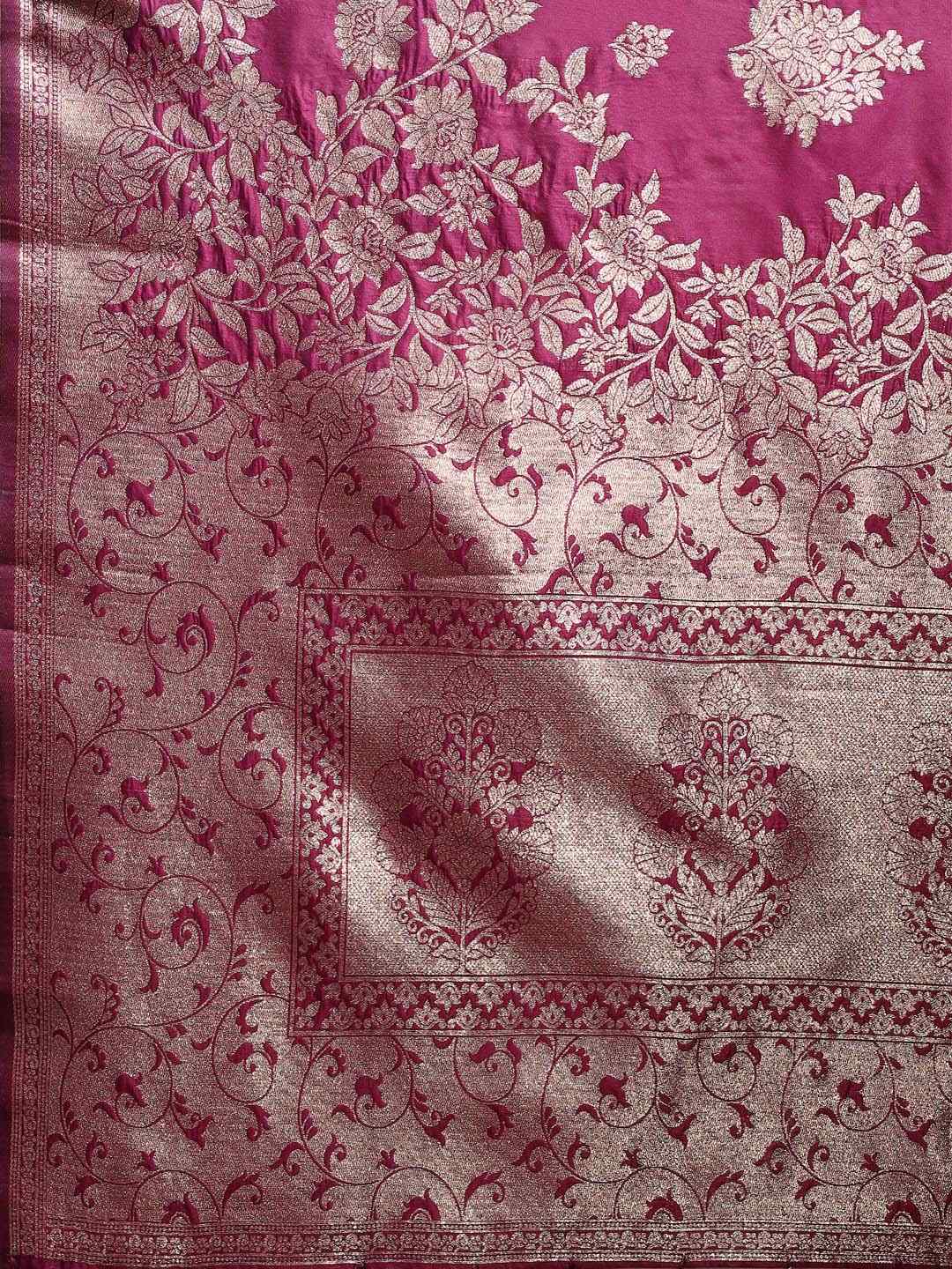 Dark Green Banarasi Silk Saree with Rich Zari Weaving & Heavy Pallu