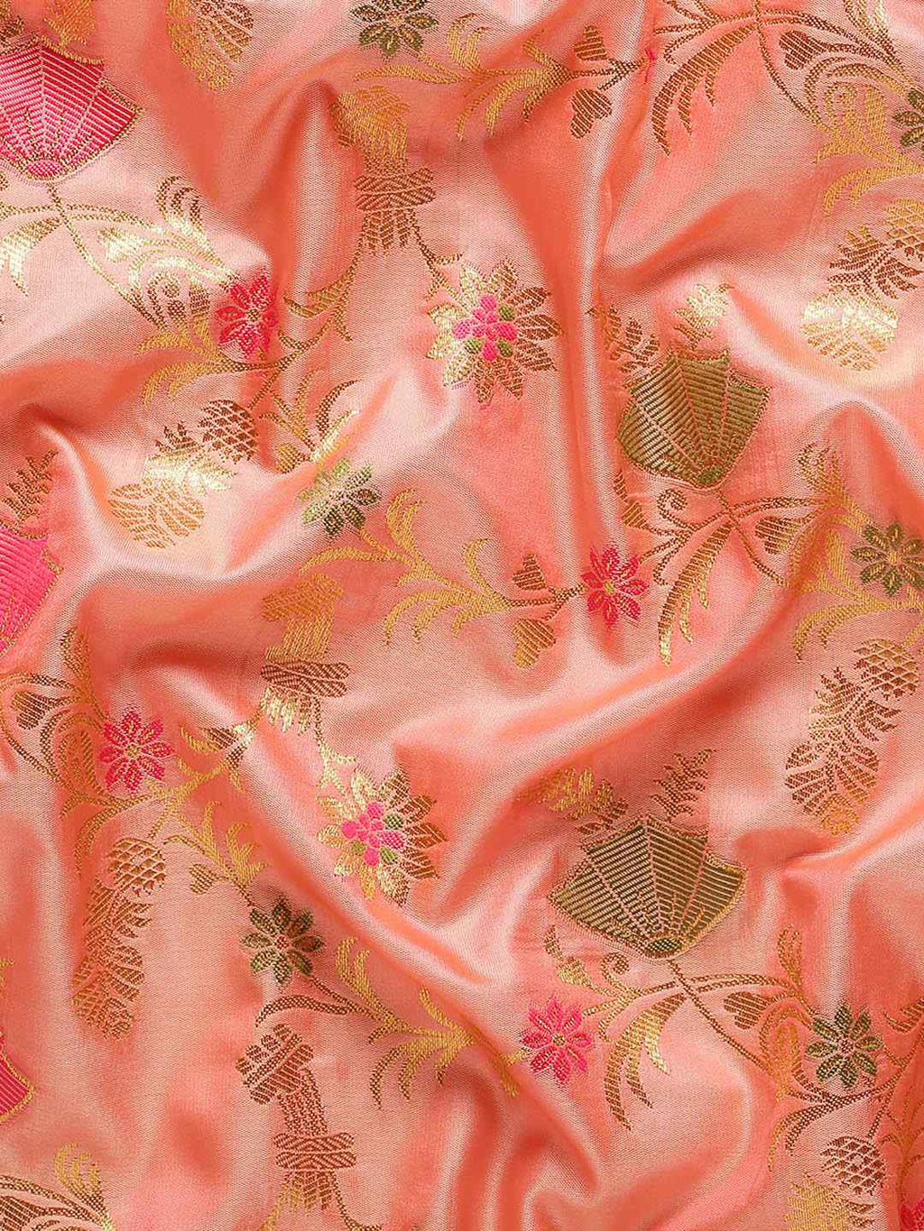 Mustard Yellow Banarasi Silk Saree with Golden Zari Work, Traditional Weave