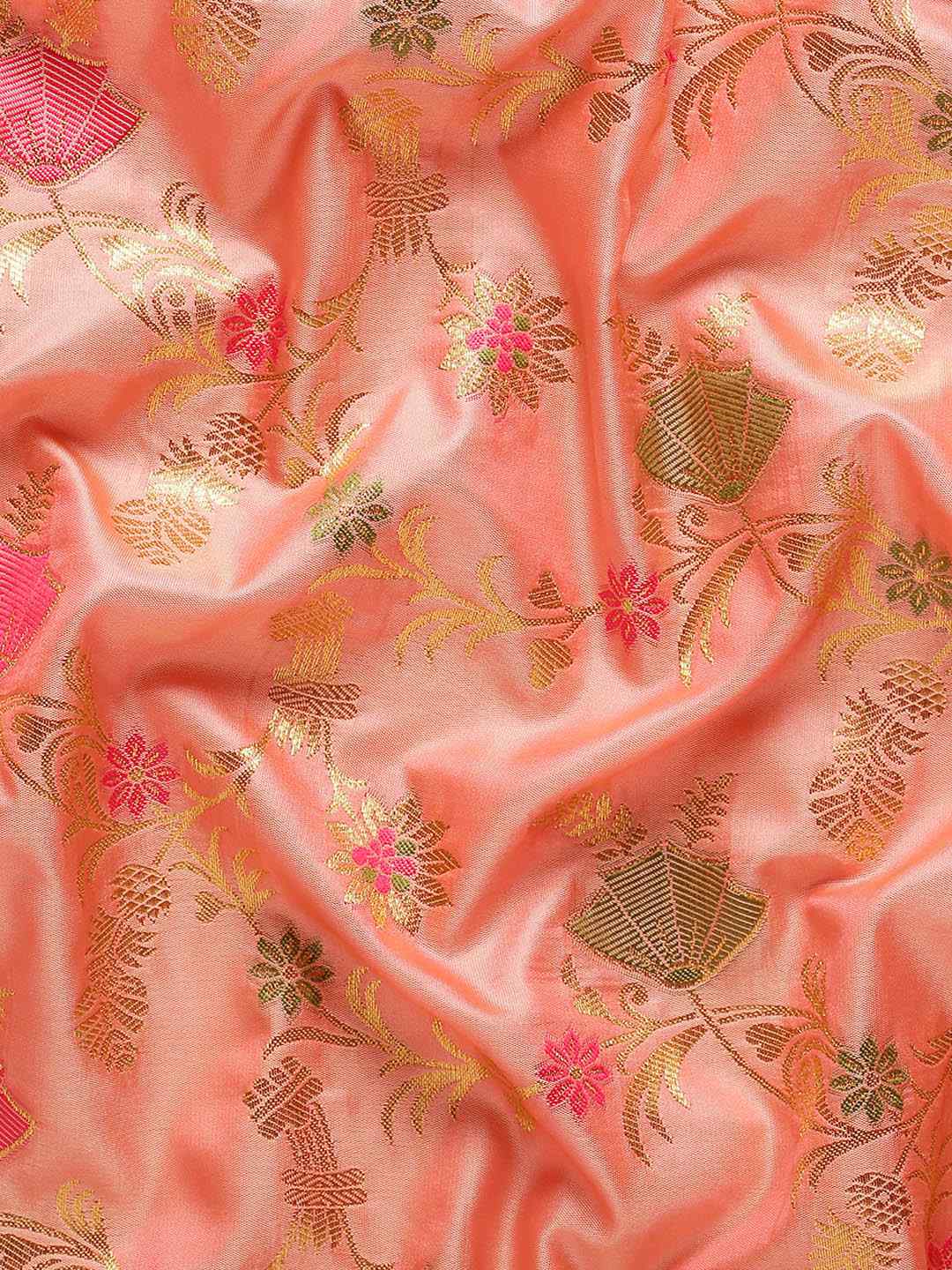 Mustard Yellow Banarasi Silk Saree with Golden Zari Work, Traditional Weave