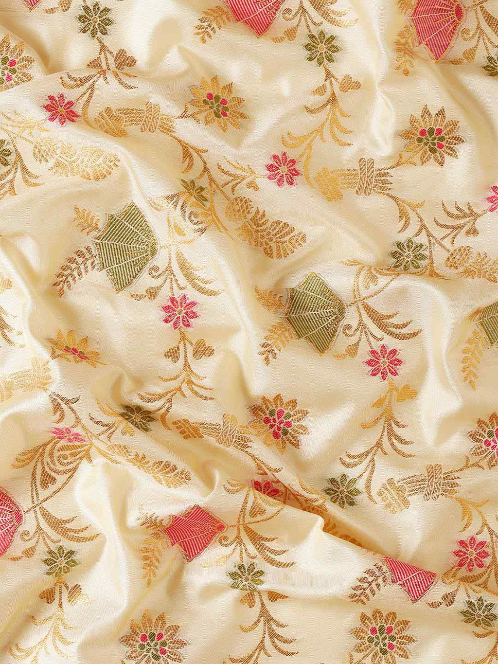 Mustard Yellow Banarasi Silk Saree with Golden Zari Work, Traditional Weave