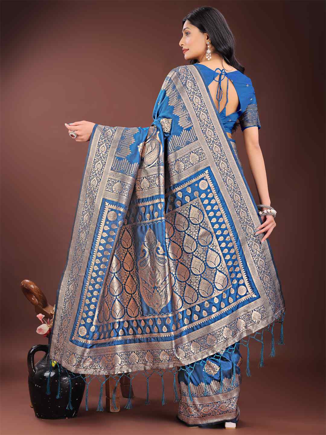Regal Royal Blue Silk Saree
