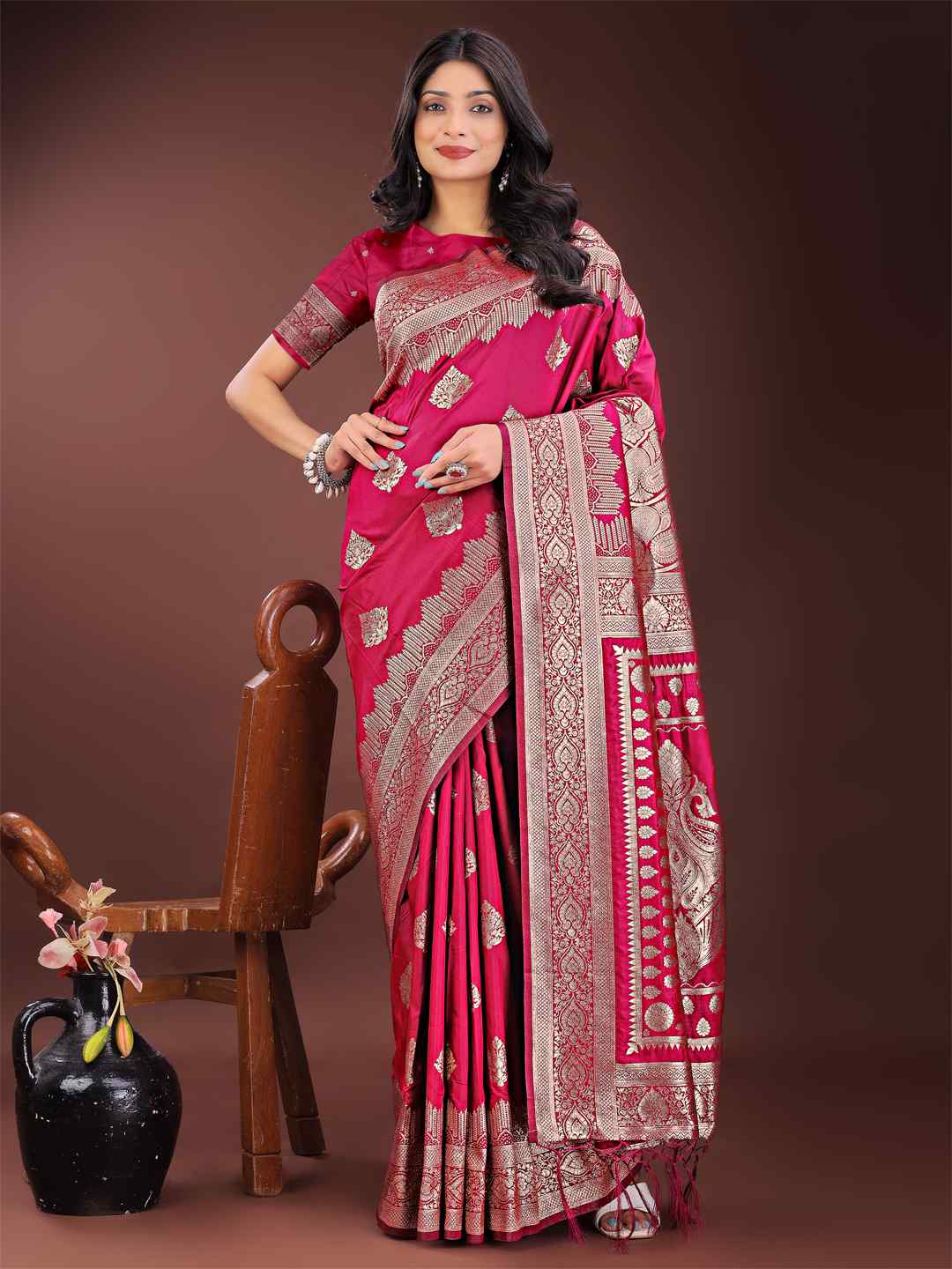 Regal Royal Blue Silk Saree