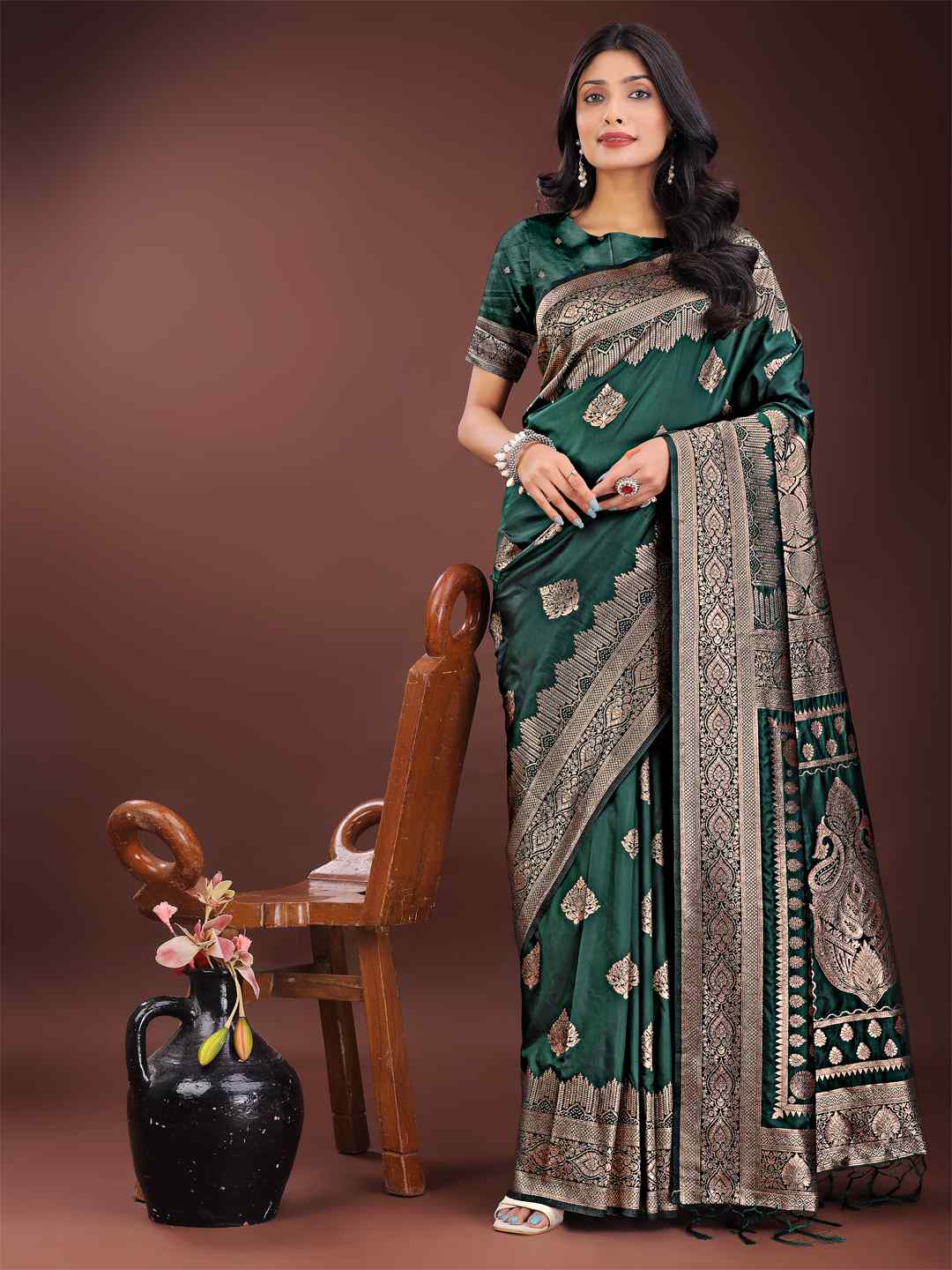 Regal Royal Blue Silk Saree