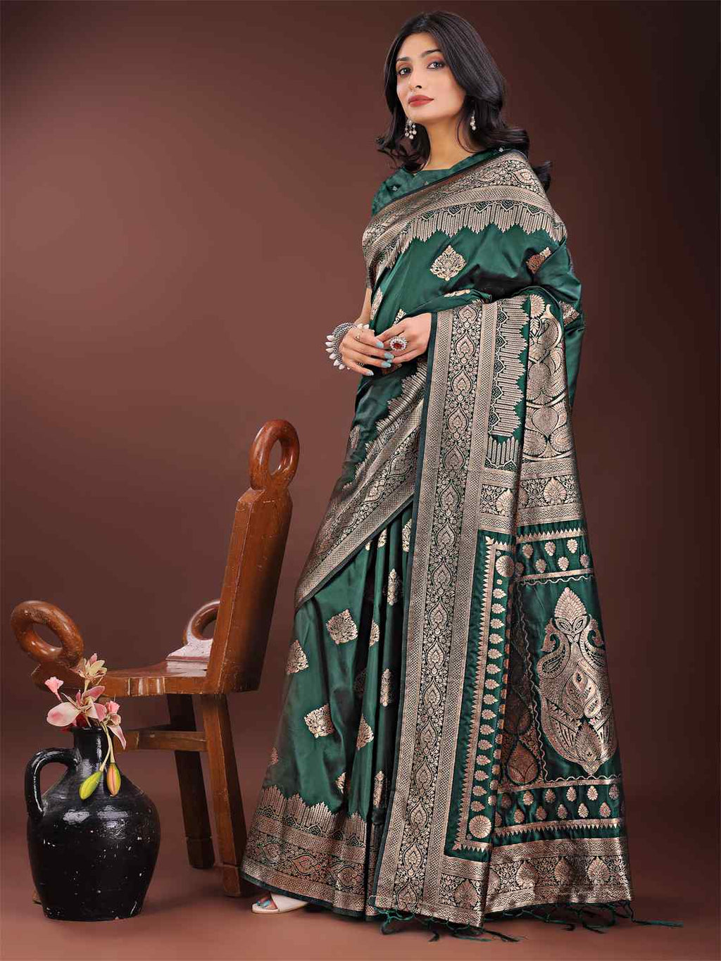 Regal Royal Blue Silk Saree