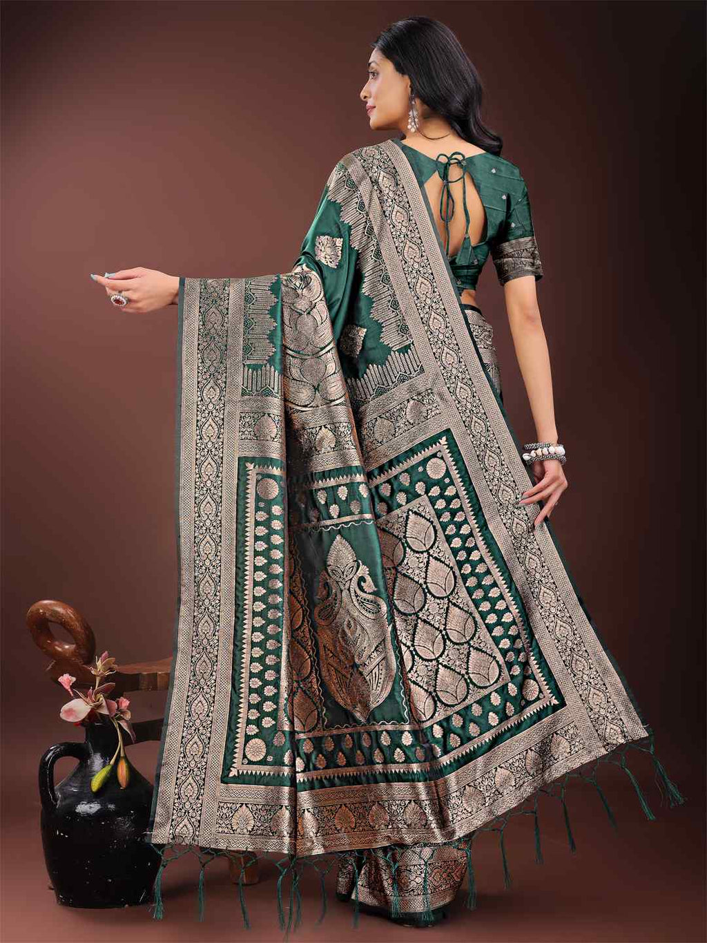 Regal Royal Blue Silk Saree