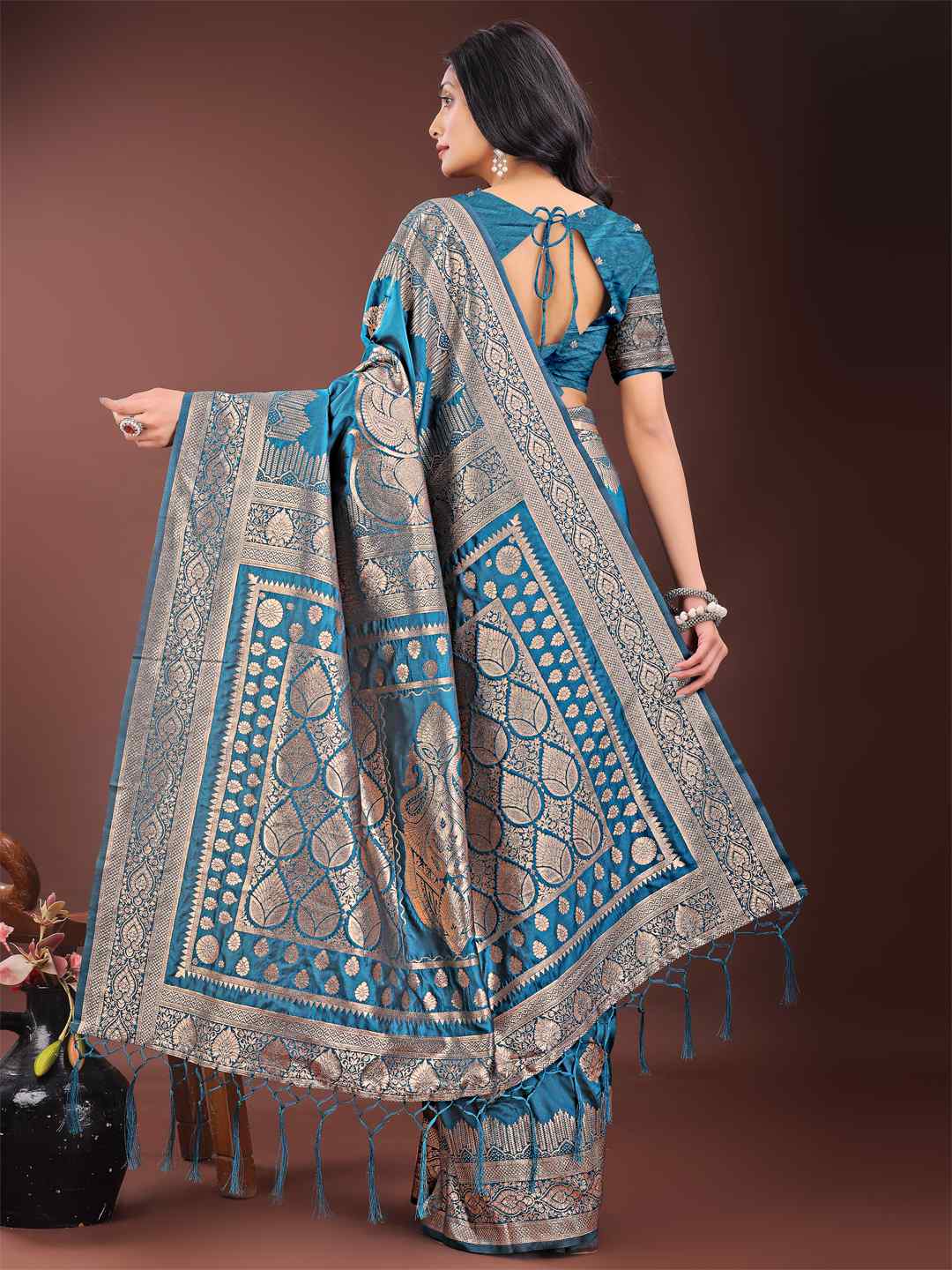 Regal Royal Blue Silk Saree