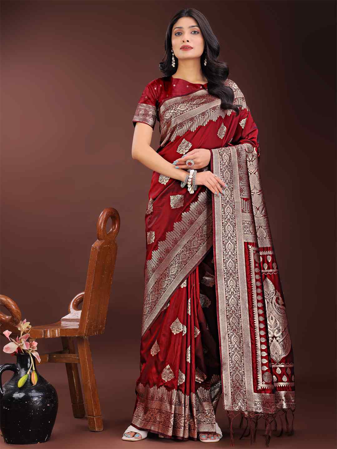 Regal Royal Blue Silk Saree