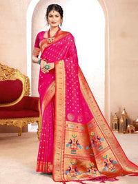 A Symphony in Silk: The Hot Pink Paithani Saree