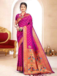 A Symphony in Silk: The Hot Pink Paithani Saree