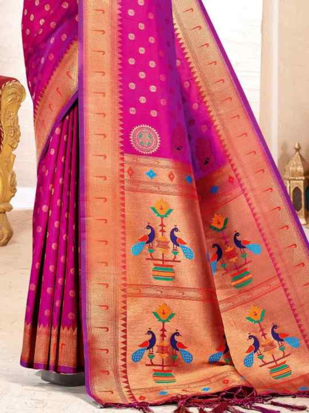 A Symphony in Silk: The Hot Pink Paithani Saree