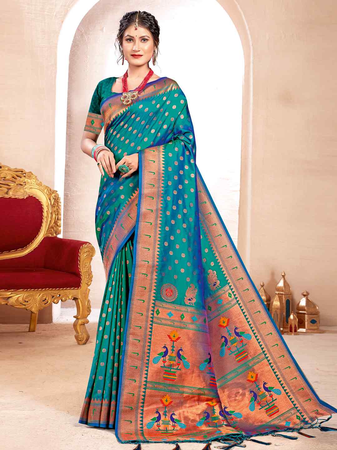 A Symphony in Silk: The Hot Pink Paithani Saree