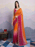 Embellished Embroidered Satin Heavy Work Saree.
