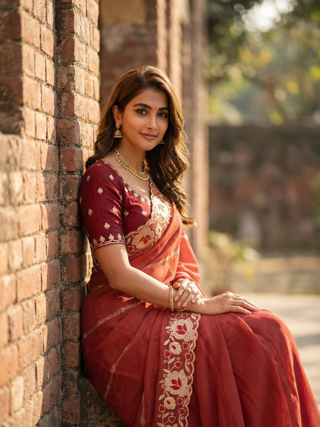Elegant Mustard Yellow Embroidered Saree with Floral Designer Border – Festive & Party Wear