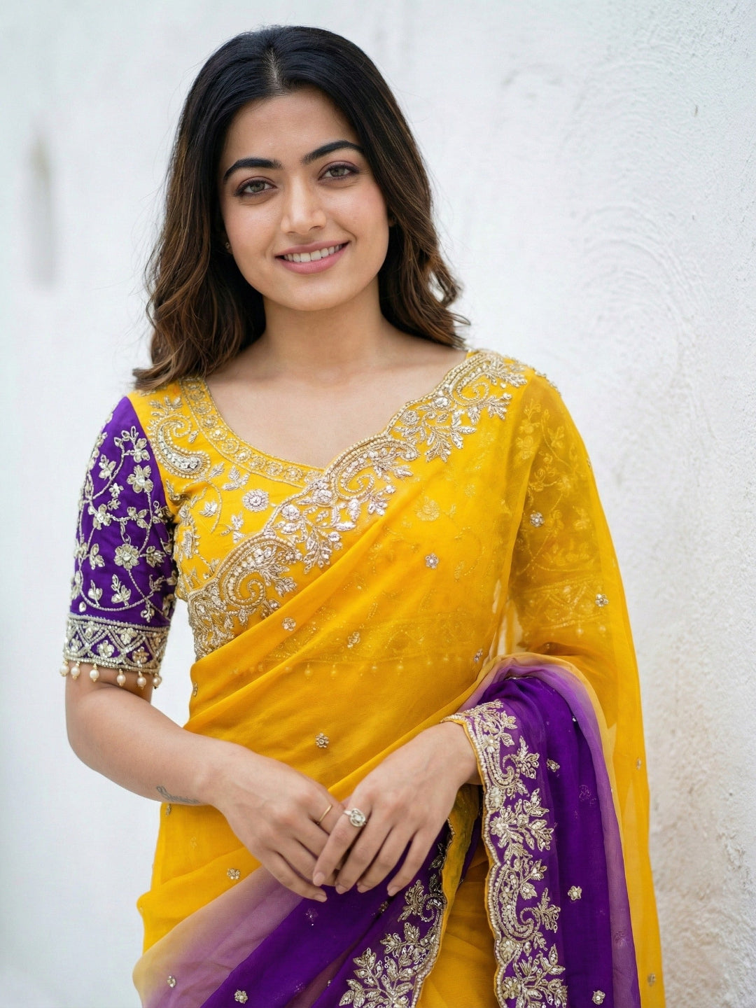 Tangerine Sunset Ombre Saree