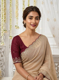 Elegant Multi-Sequence Embroidery Saree