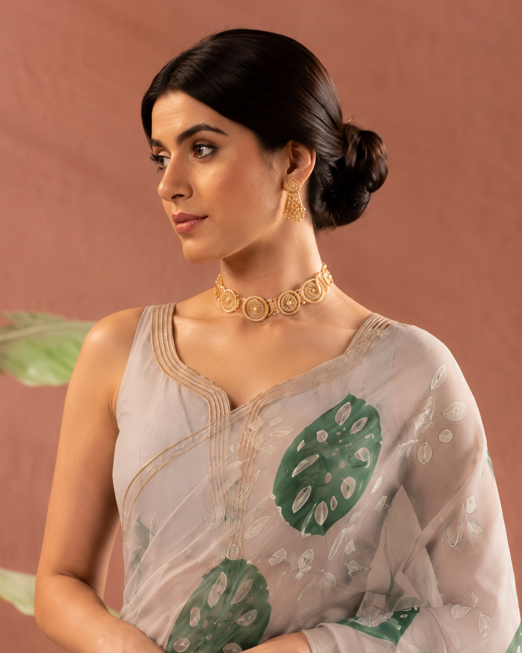 Gul Dasta Tebby Silk Saree With Premium Handwork Blouse