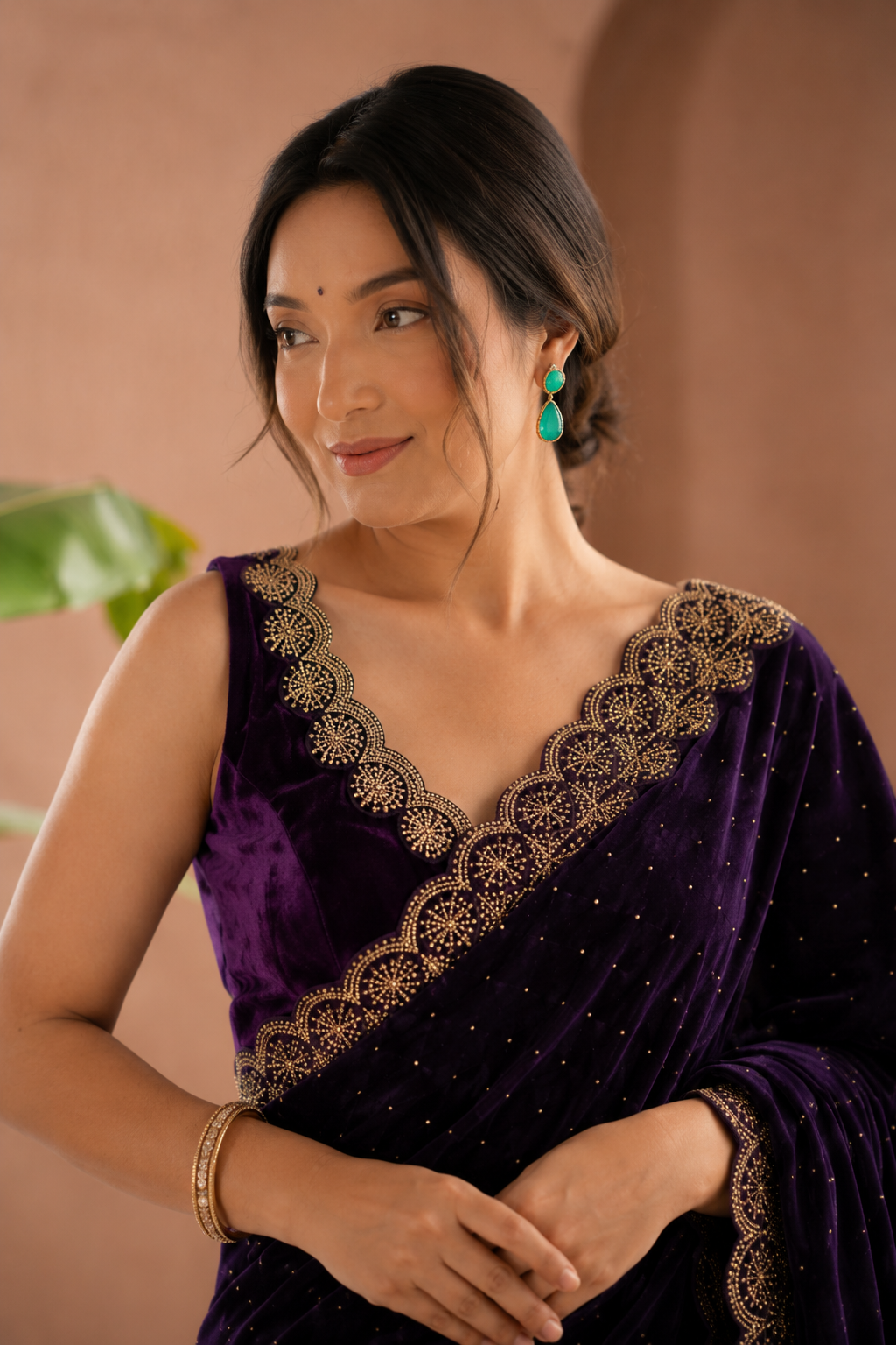 Elegant Maroon Georgette Saree with Golden Embroidered Border – Party & Festive Wear