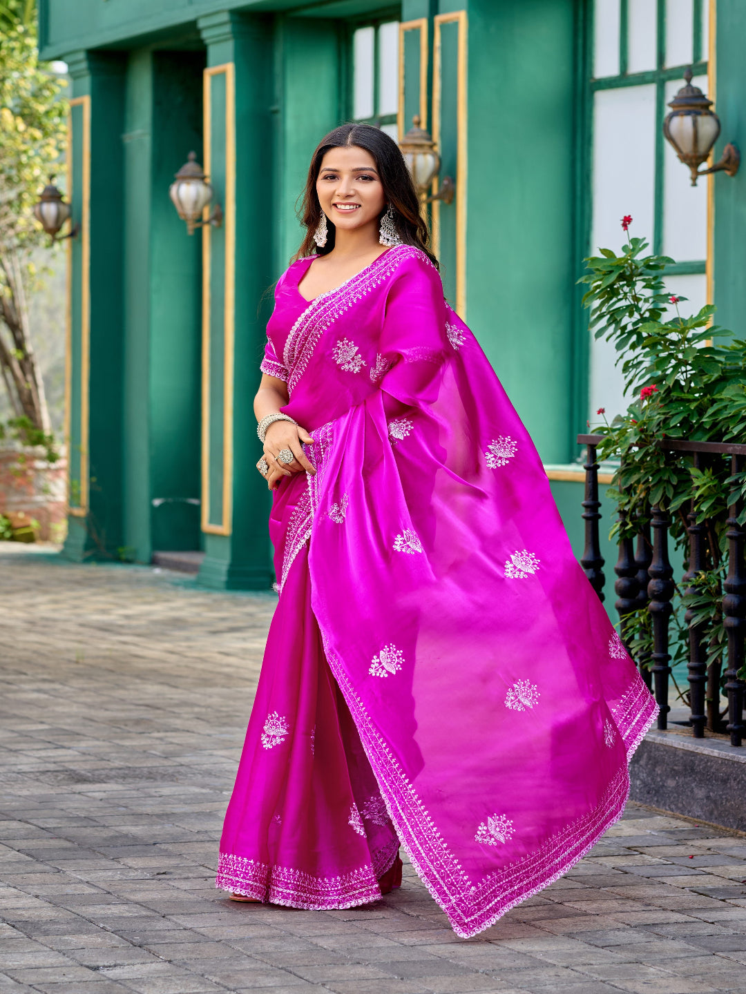 Contemporary Elegance: Shimmer Chiffon in Deep Violet
