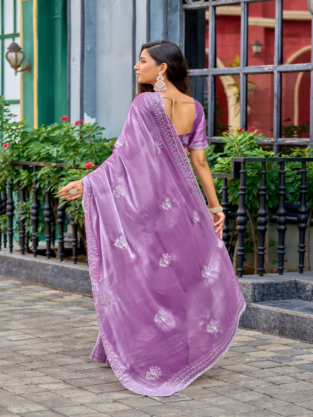 Contemporary Elegance: Shimmer Chiffon in Deep Violet