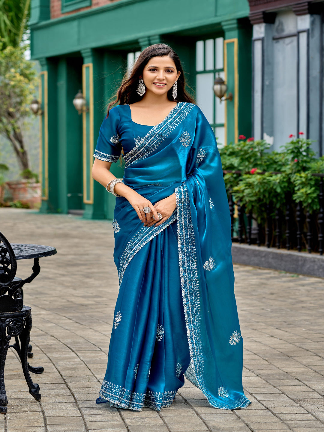 Contemporary Elegance: Shimmer Chiffon in Deep Violet