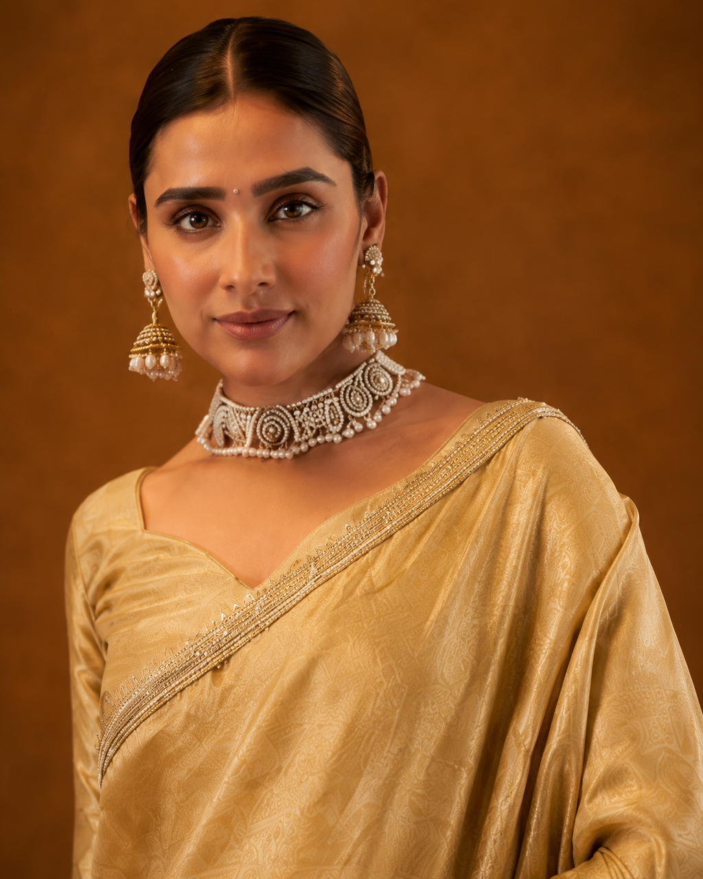 Ranisa Tissue Shimmer Zari Sequin Saree