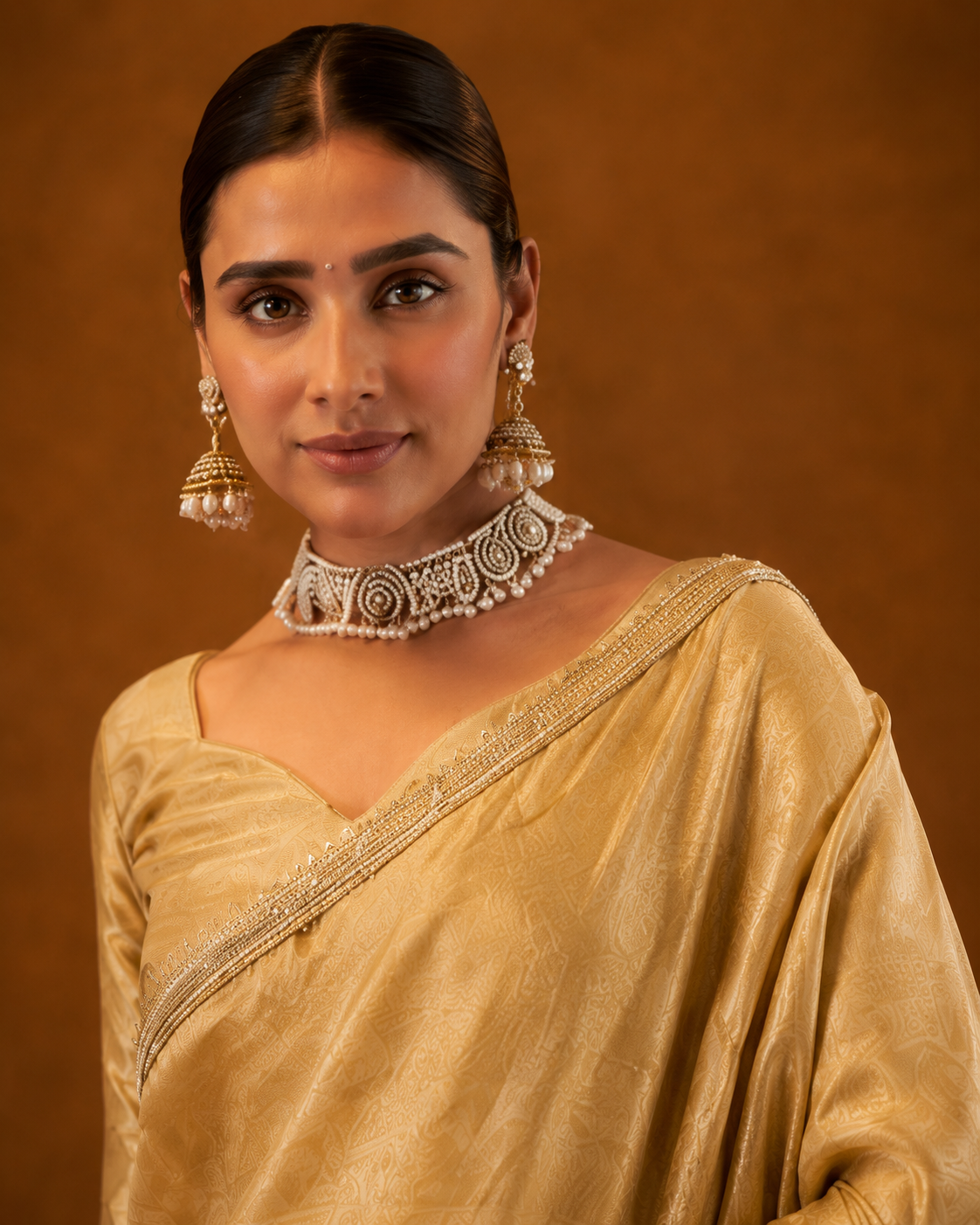 Ranisa Tissue Shimmer Zari Sequin Saree