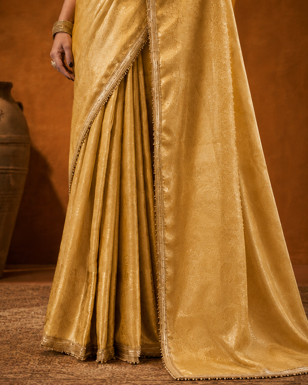 Ranisa Tissue Shimmer Zari Sequin Saree