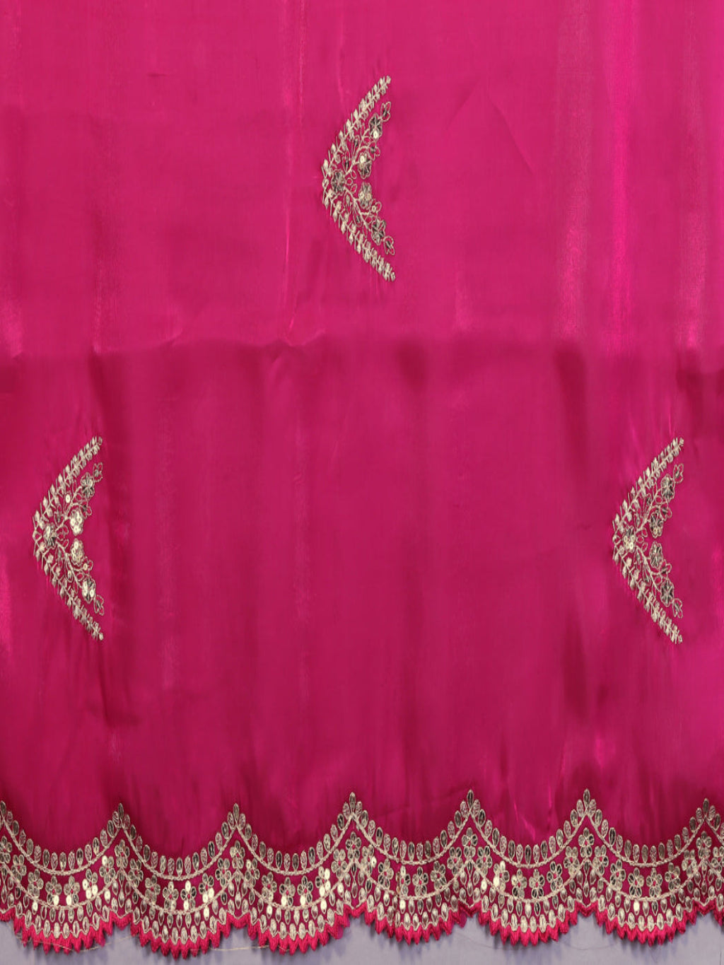 Shimmering Sequin and Thread Embroidery Chiffon Saree
