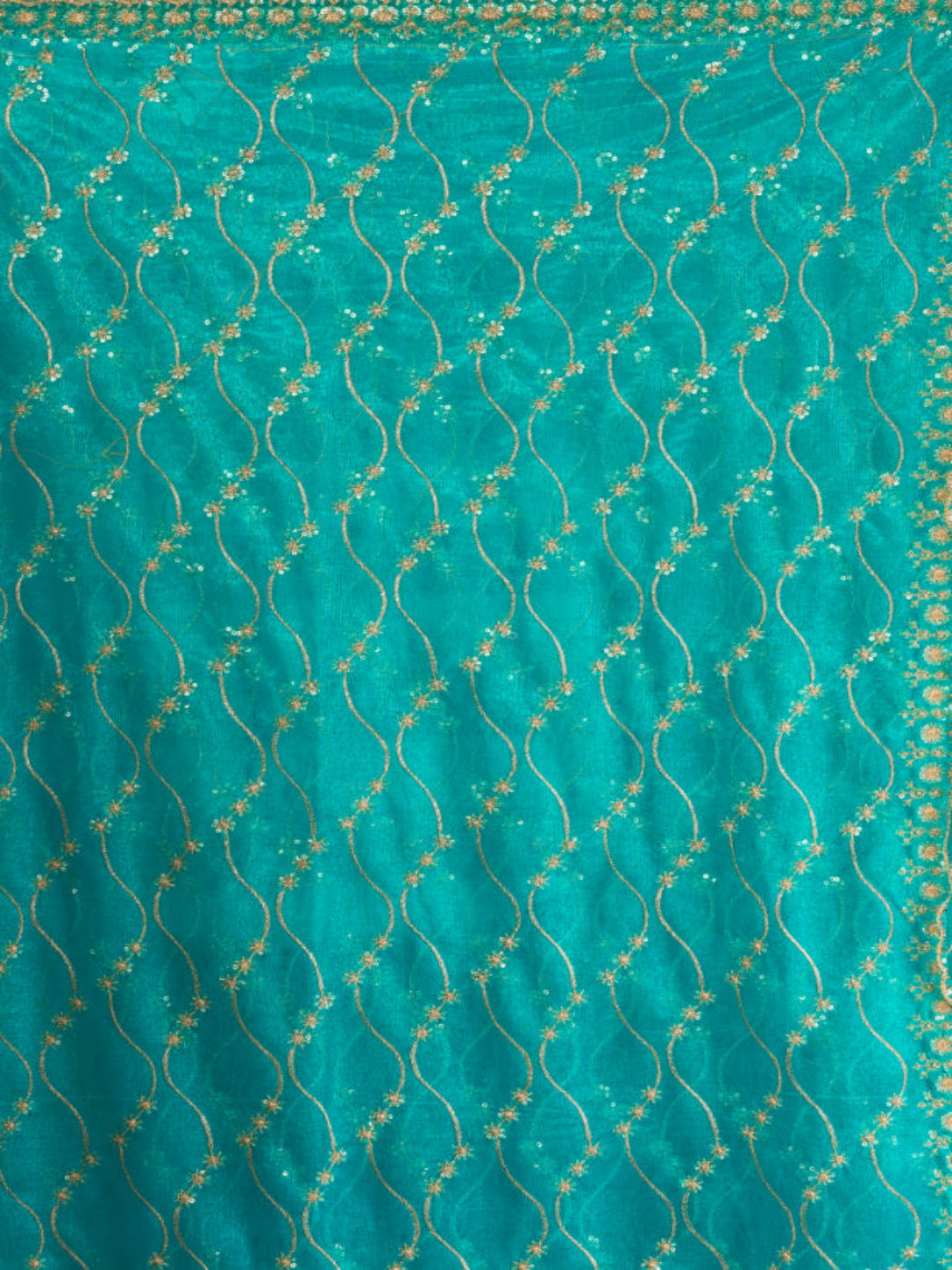 Luminous Net & Sequin Drape Embroidered saree