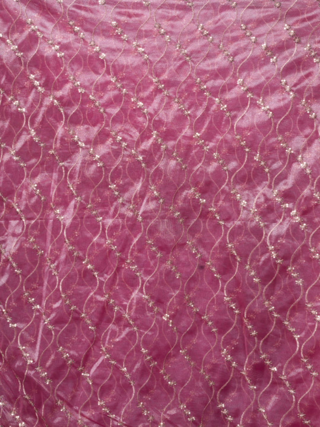 Luminous Net & Sequin Drape Embroidered saree
