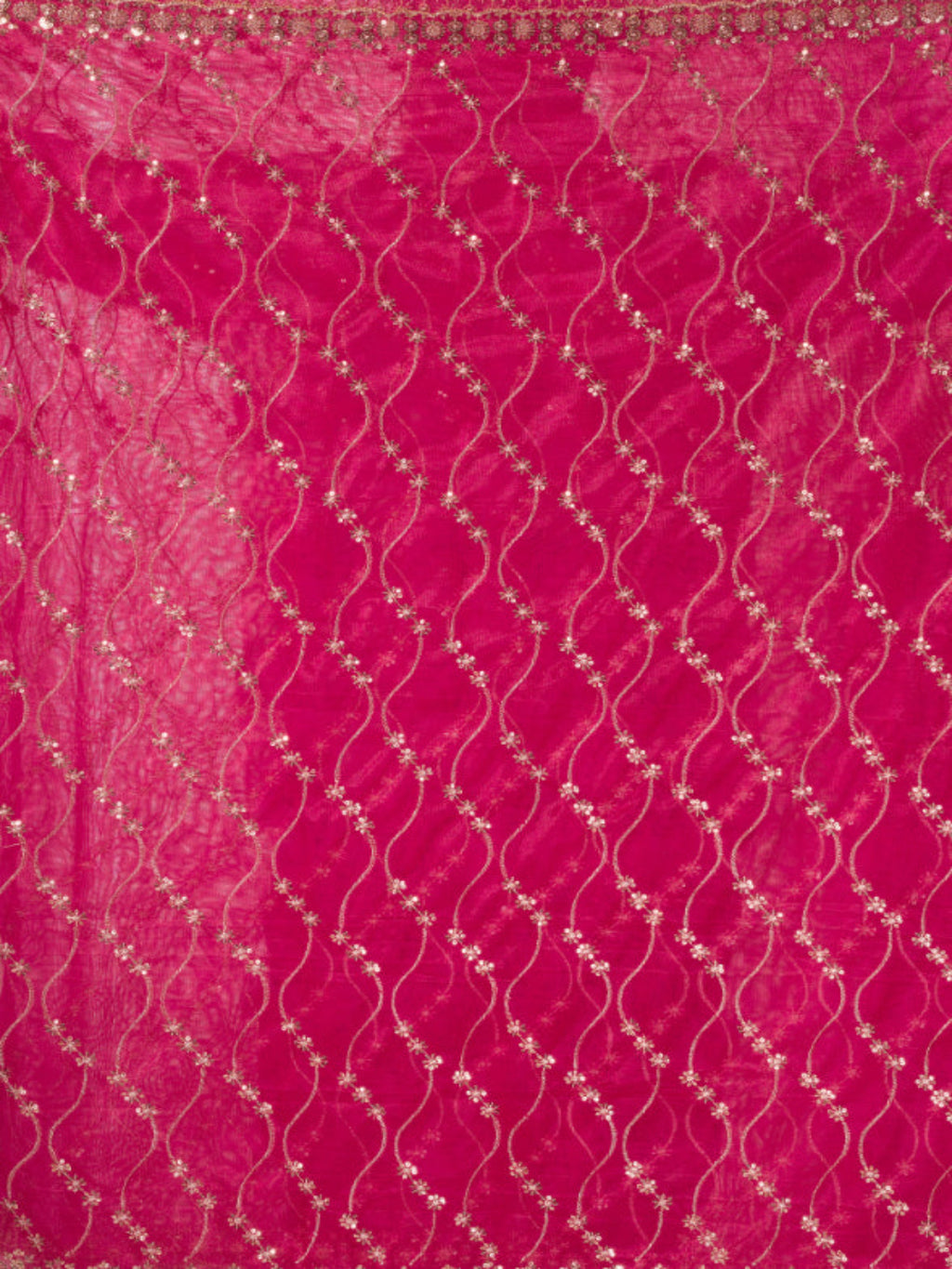 Luminous Net & Sequin Drape Embroidered saree
