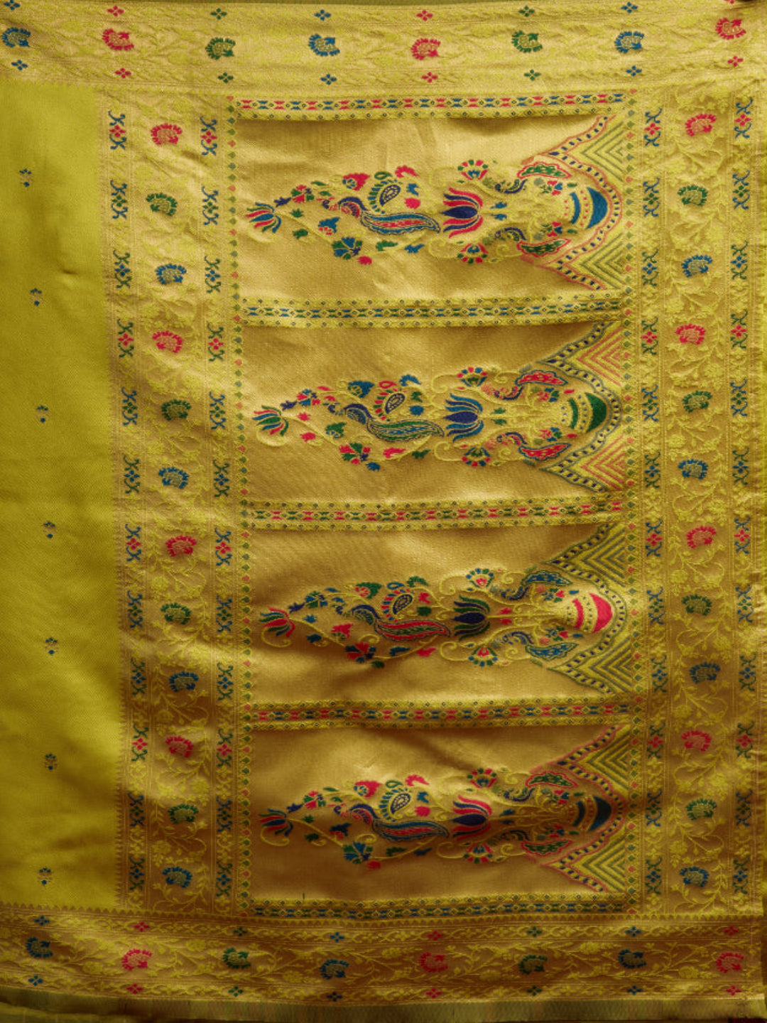 Heritage Teal Silk Saree with Meenakari Pallu