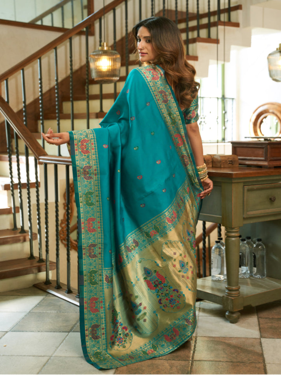 A Legacy in Silk and Zari combination of gold thread work