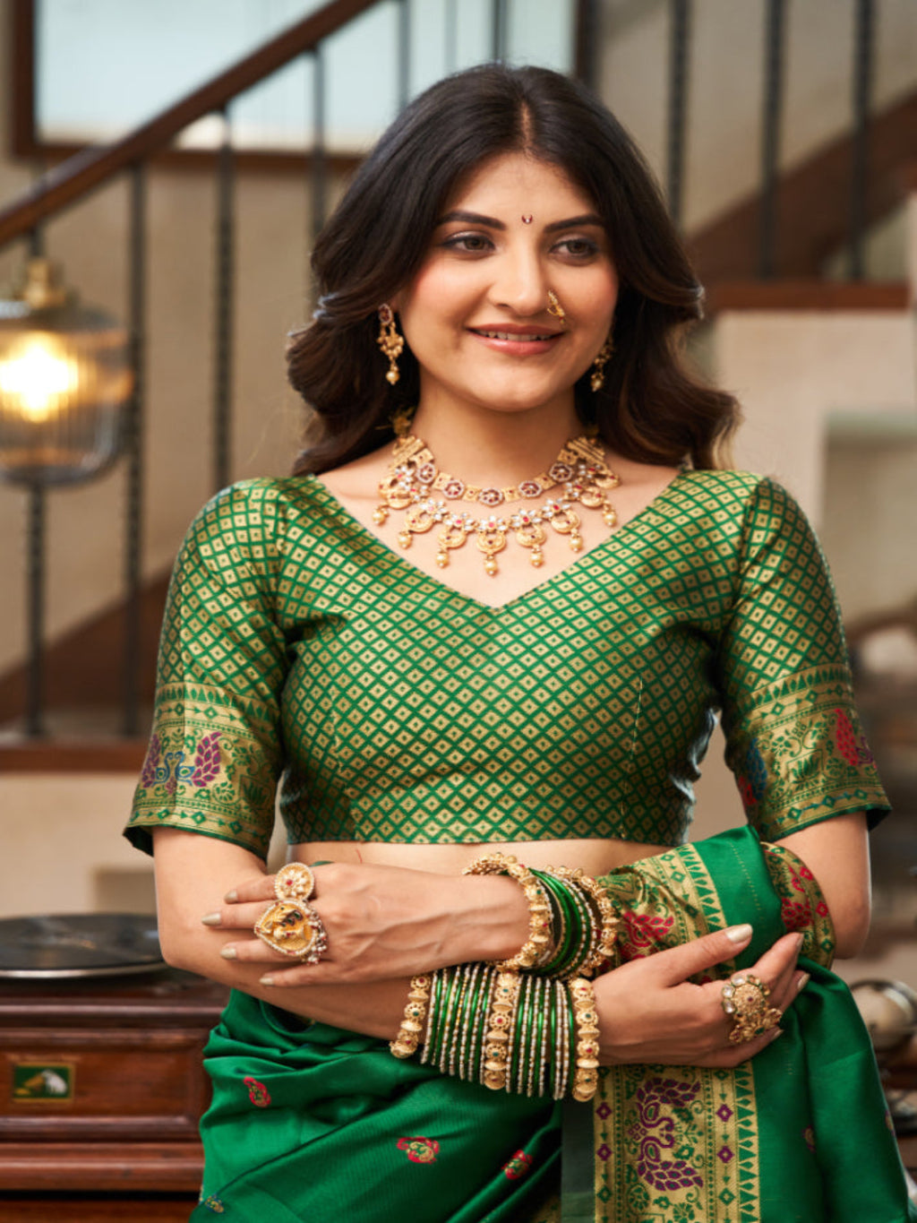 A Legacy in Silk and Zari combination of gold thread work
