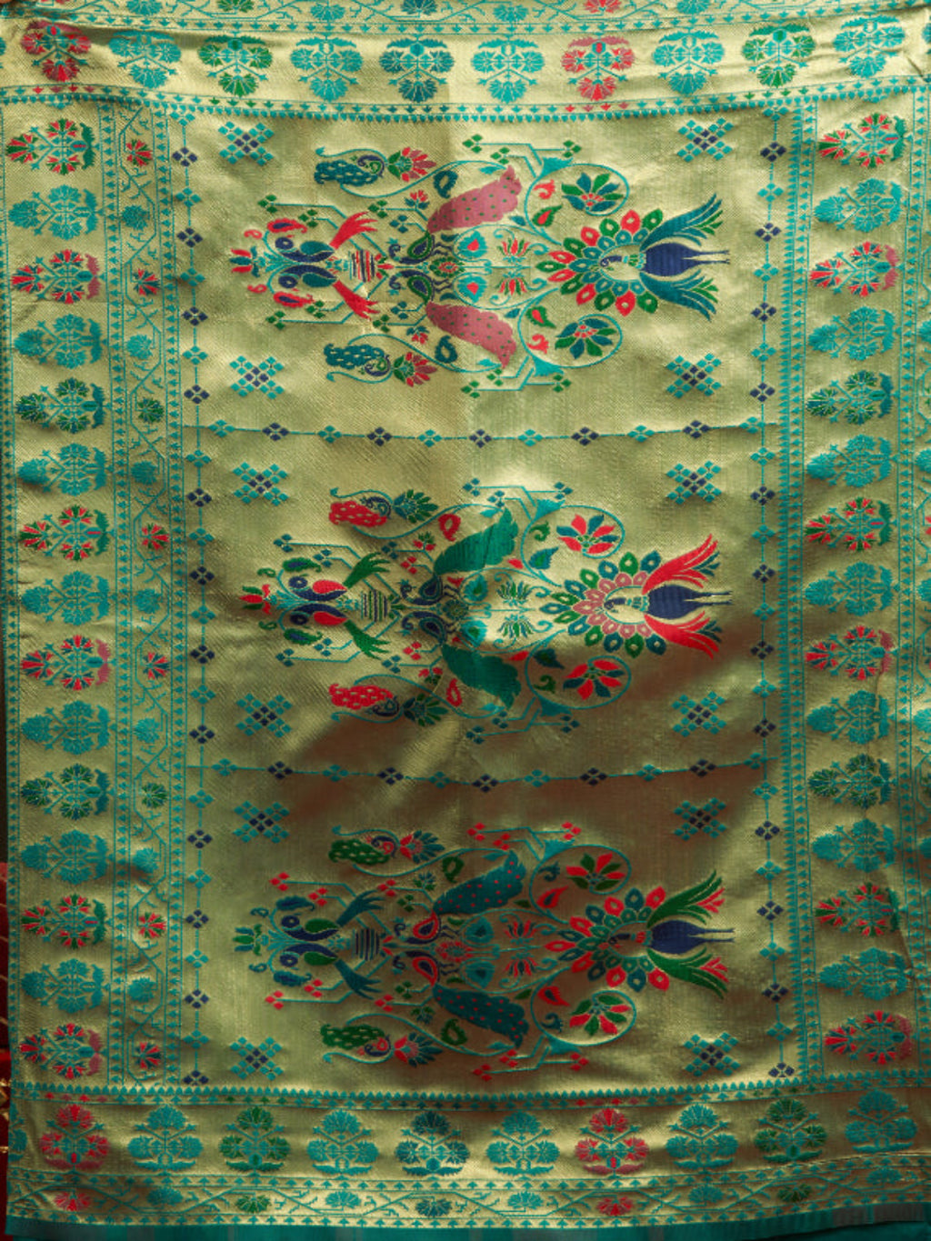 A Legacy in Silk and Zari combination of gold thread work