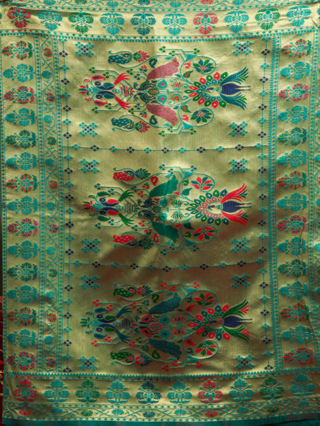 A Legacy in Silk and Zari combination of gold thread work