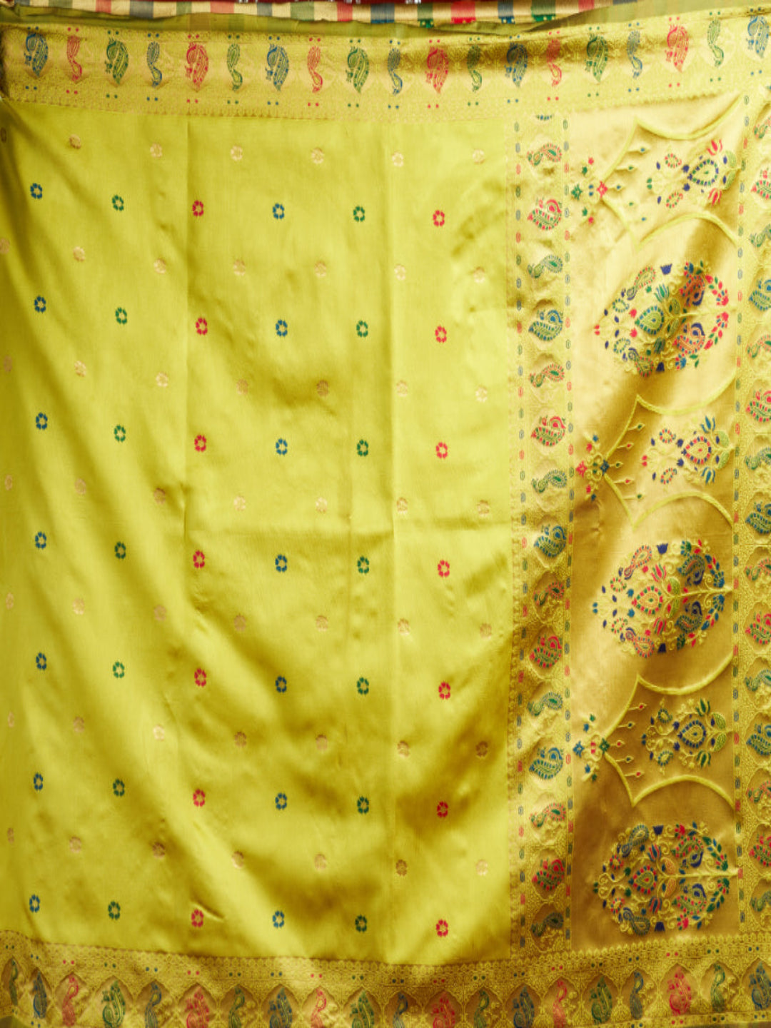A Legacy in Silk and Zari combination of gold thread work