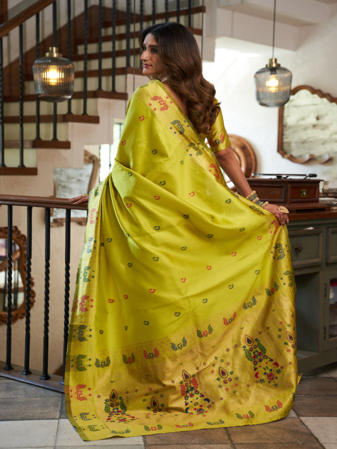 A Legacy in Silk and Zari combination of gold thread work