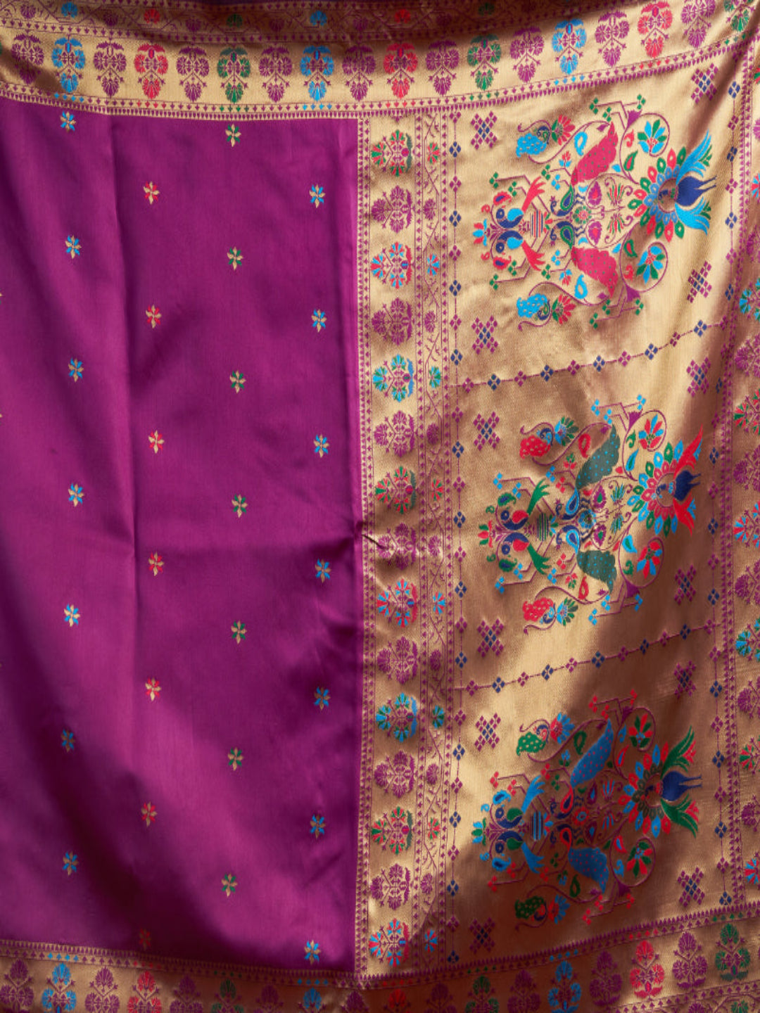 A Legacy in Silk and Zari combination of gold thread work