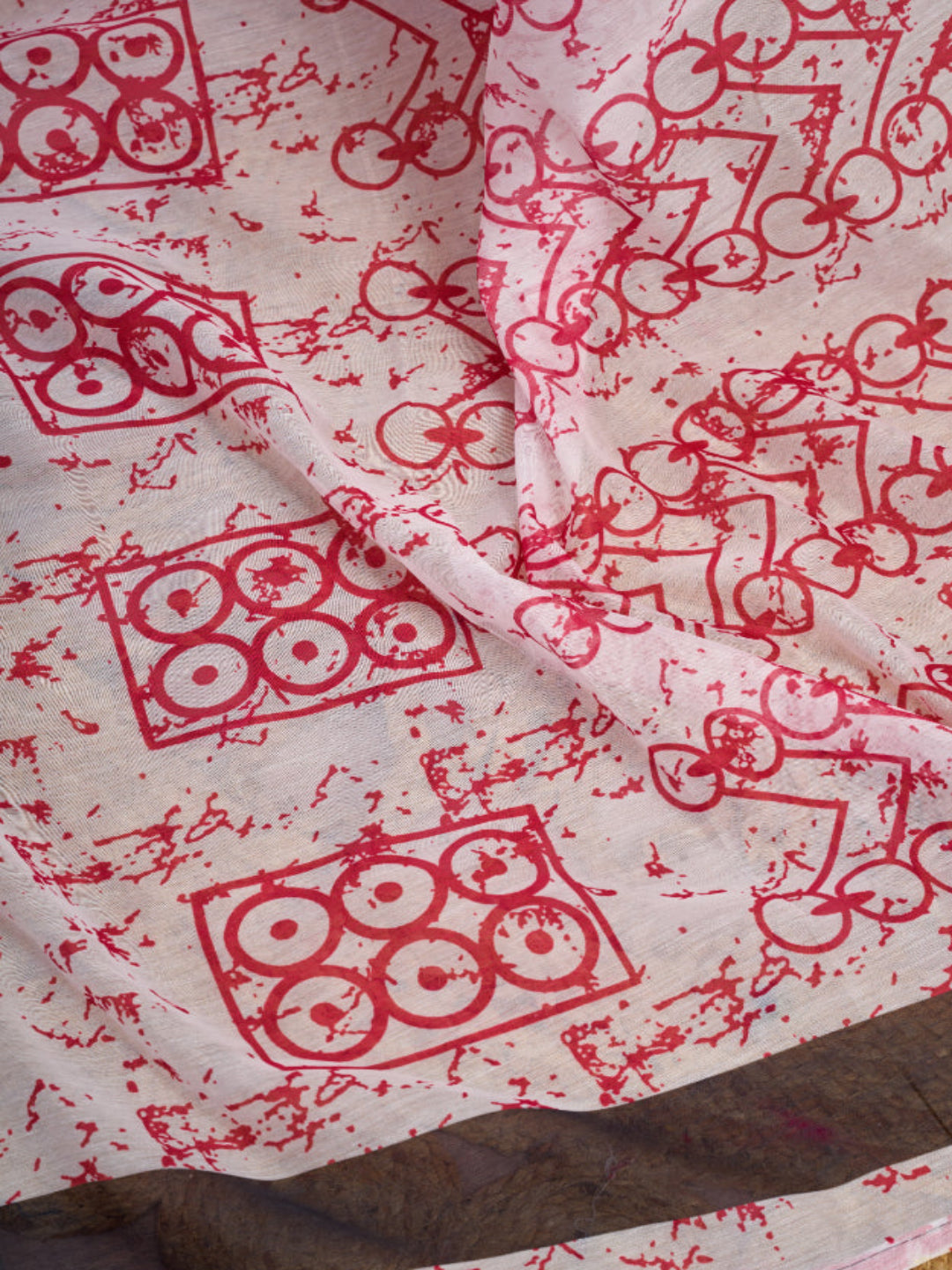 Linen Motifs Printed Ready-to-Wear Saree