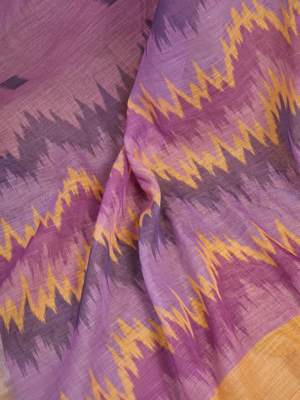 Linen Ikkat Printed ready to wear with pocket saree with Blouse