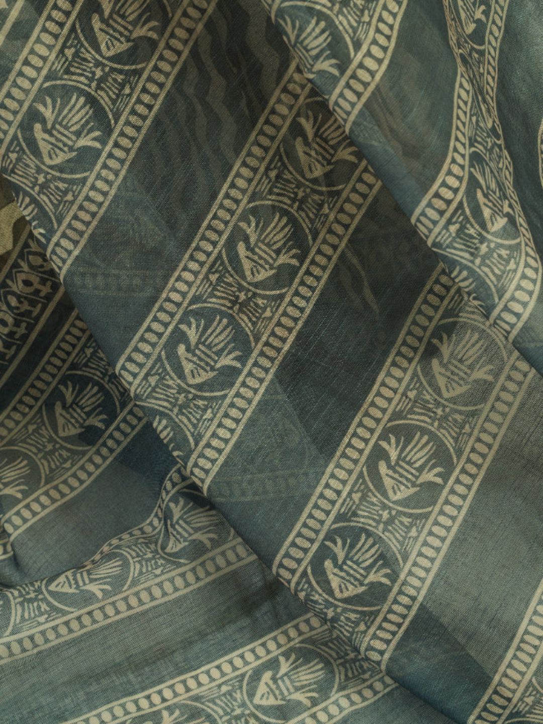 Stripe effortless linen ready to wear saree with pocket