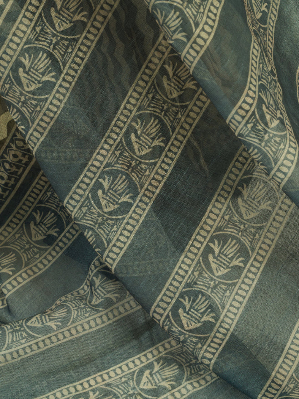 Stripe effortless linen ready to wear saree with pocket