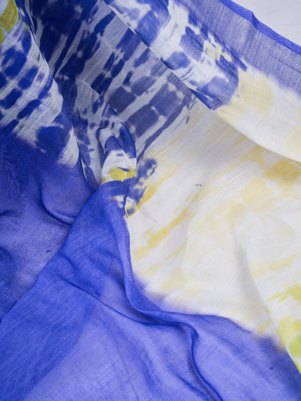 Printed Linen Blend ready to wear  Saree with  Border