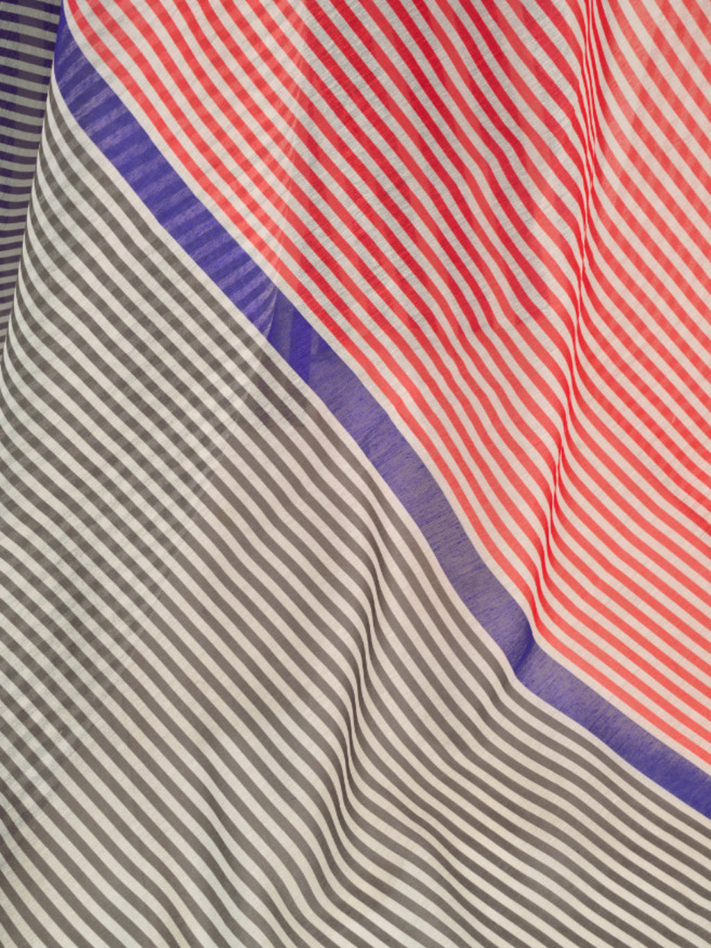 Modern Tradition: A Vibrant Striped Linen Masterpiece ready to wear saree