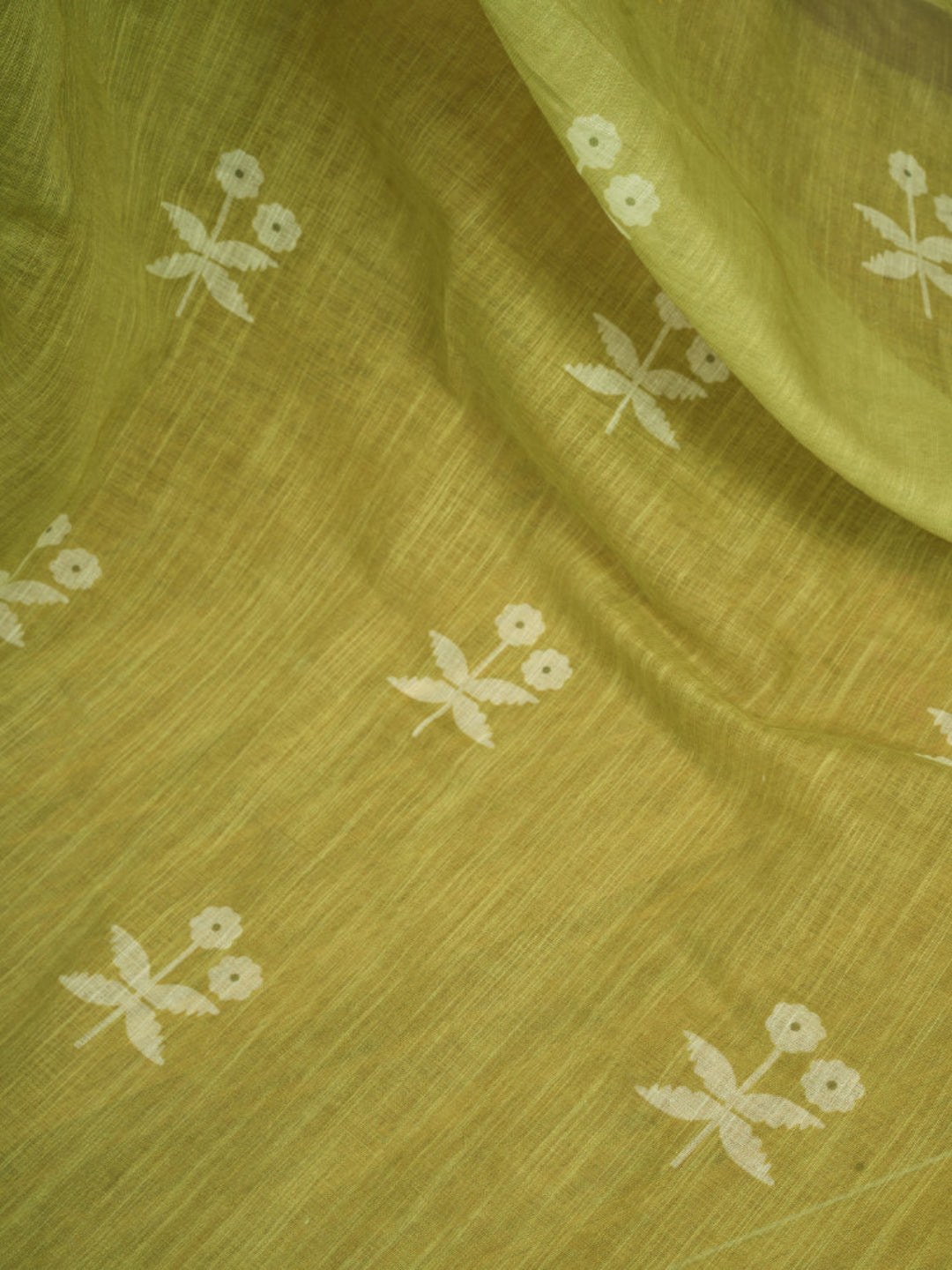Pista Floral Print Linen Masterpiece ready to wear saree