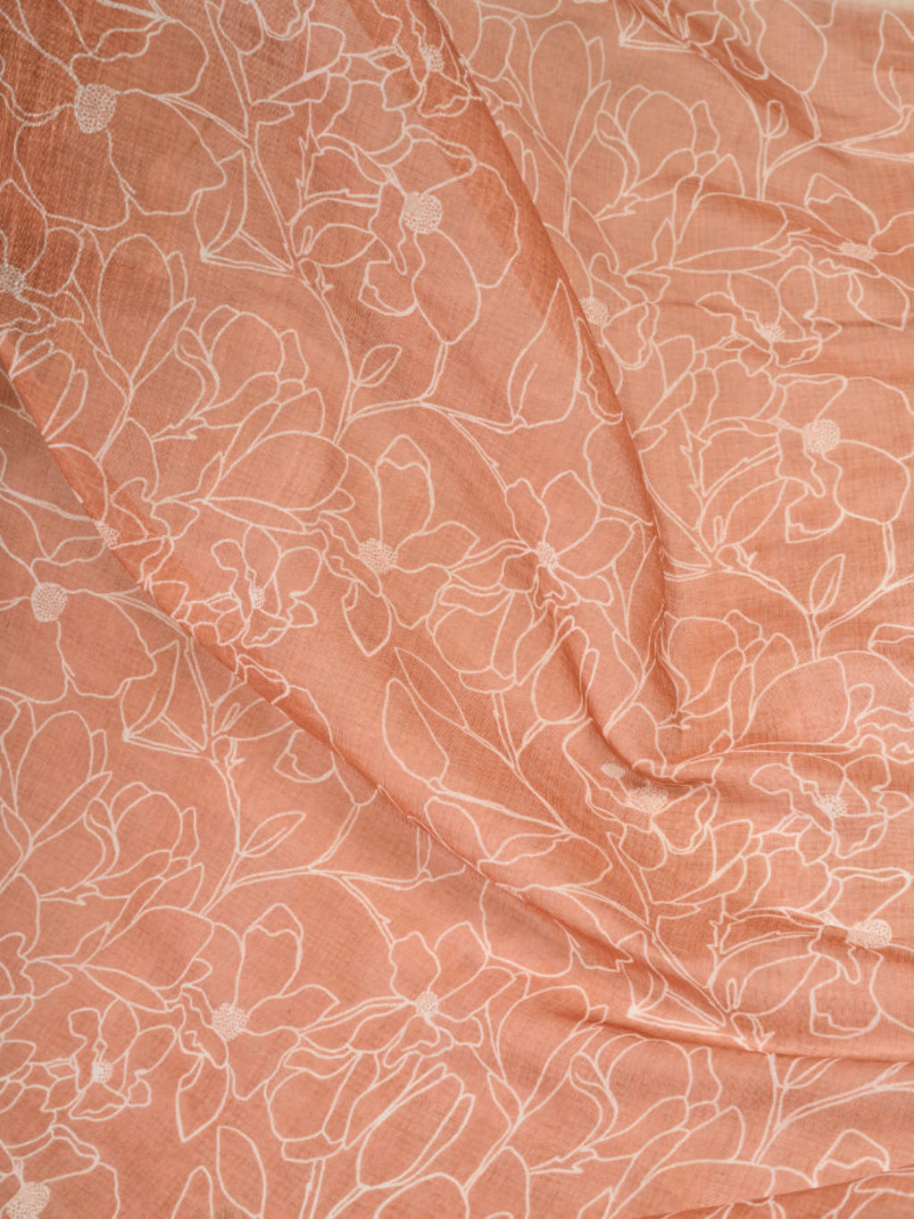 Peach Mirage Linen Blend zari border ready to wear saree