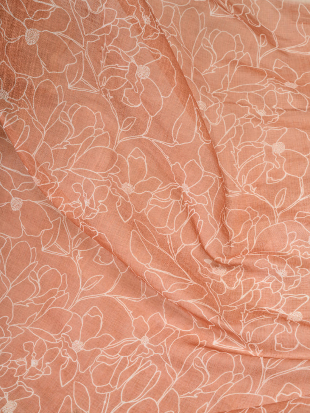 Peach Mirage Linen Blend zari border ready to wear saree