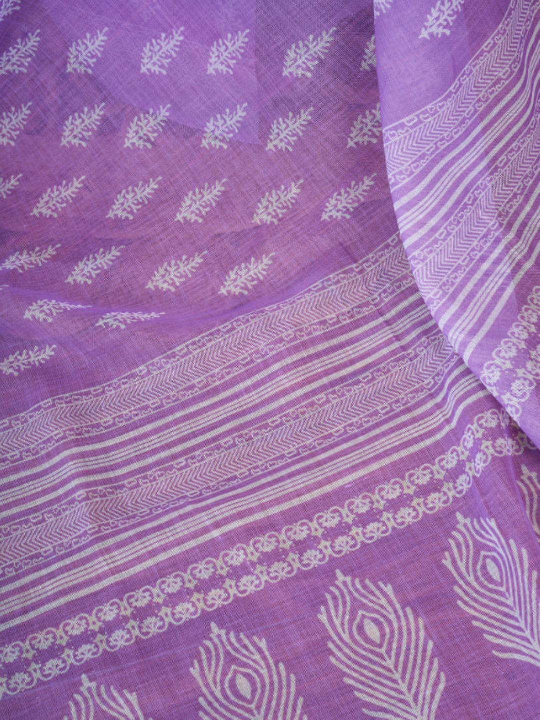 Purple Printed Linen Draped Elegance ready to wear saree